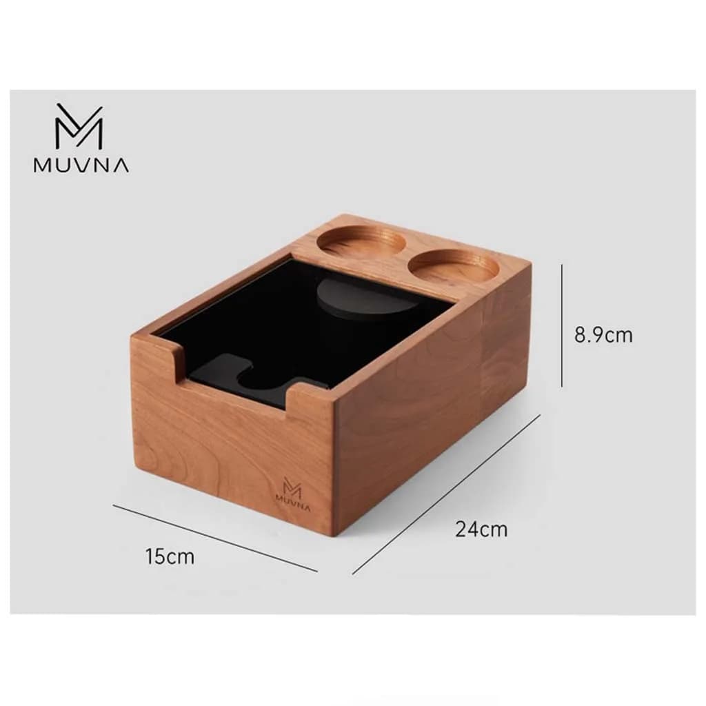 استند پرتافیلتر سه کاره چوب گیلاس MUVNA — تصویر ۴