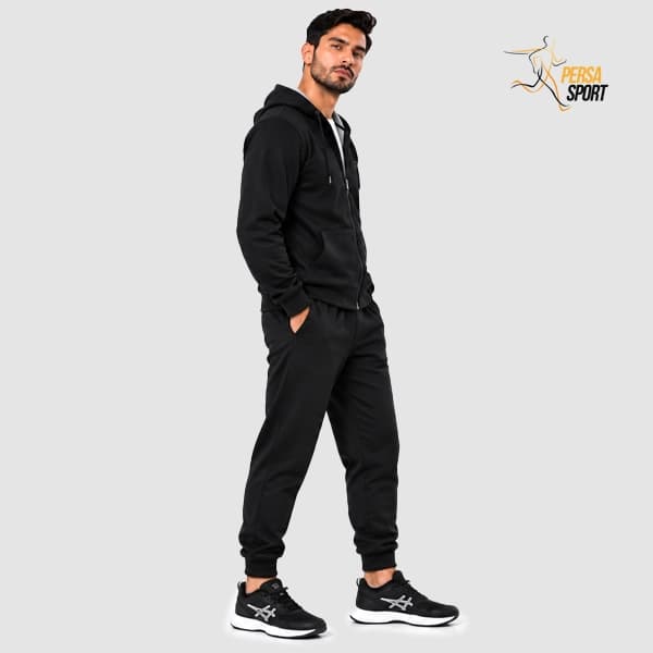 ست ورزشی مردانه پرسا اسپرت مشکی Sweatshirt & Jogger — تصویر ۳