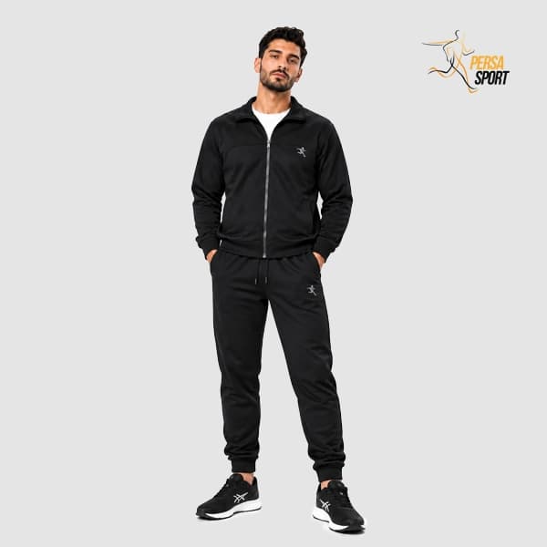 ست ورزشی مردانه پرسا اسپرت مشکی Crewneck Sweatshirt & Jogger