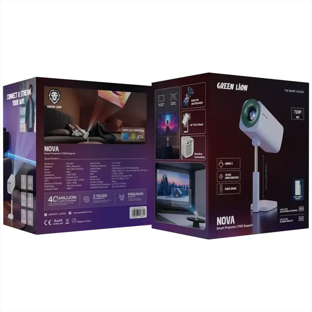 ویدئو پروژکتور هوشمند گرین لاین مدل Green Lion Nova — تصویر ۵
