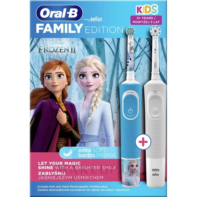 مسواک برقی کودک اورال بی طرح دیزنی فروزن – Oral-B Kids Electric Toothbrush Bundle Featuring Disney’s Frozen