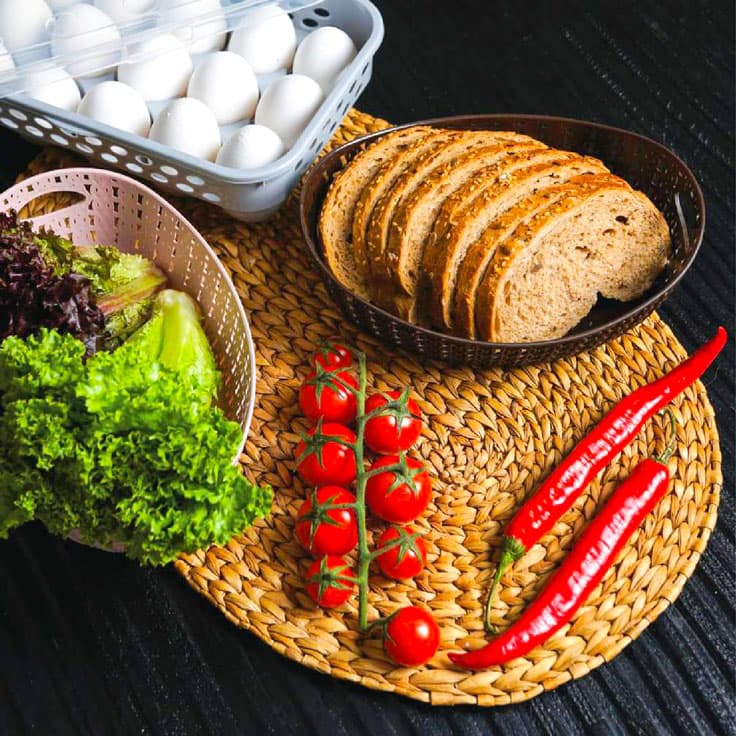 سبد نان و سبزی طرح بافت سایز 1 گلدپلاست(36)/0767
