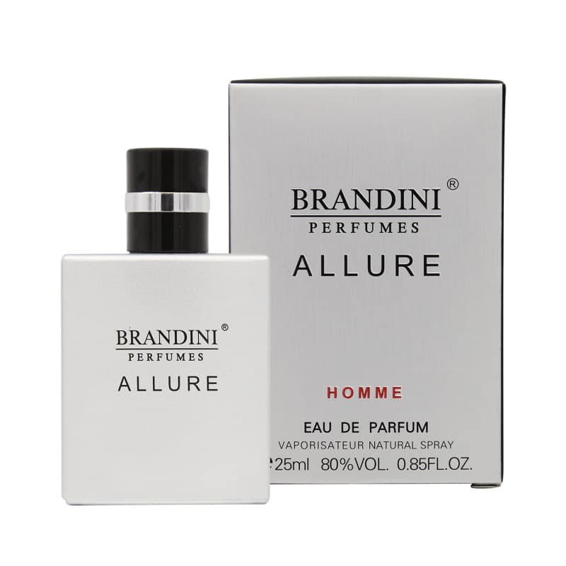 عطر جیبی مردانه برندینی مدل آلور Allure حجم ۲۵ میلی لیتر | Brandini ALLURE For Men Eau De Toilette 25 ml