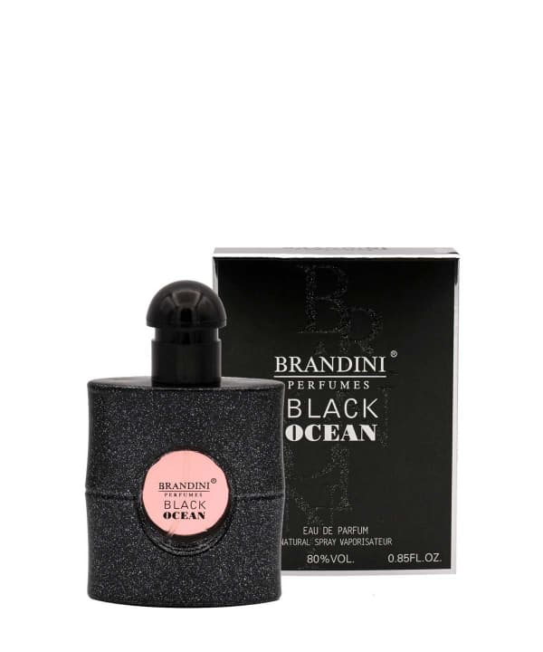 عطر جیبی زنانه برندینی مدل بلک اوشن Black Ocean حجم ۲۵ میلی لیتر | Brandini Black Ocean Eau De Parfum For women 25 ml — تصویر ۲