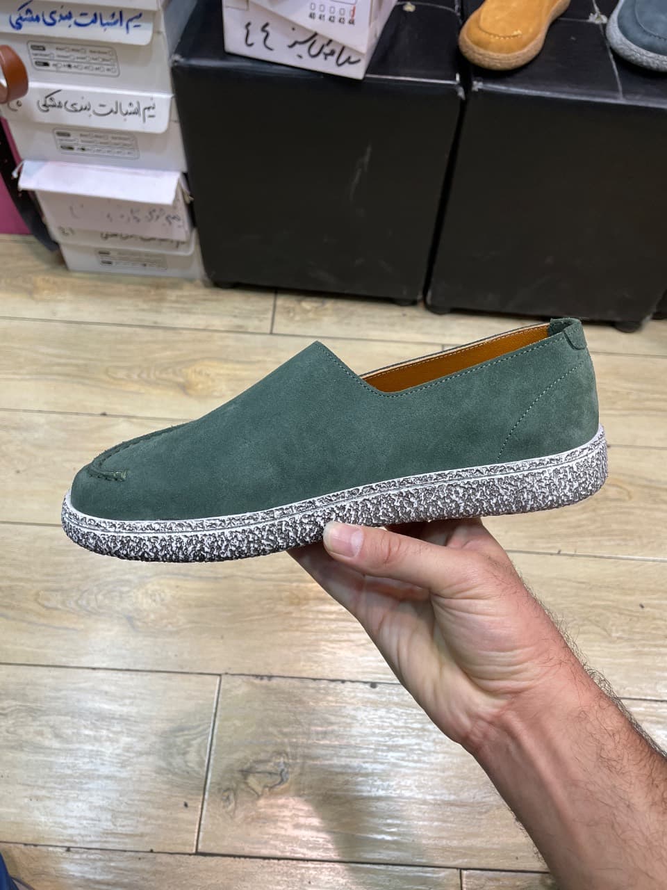 کفش کالج لوفر مردانه تمام چرم رنگ سبز تیمبرلند Timberland – کد۰۳ — تصویر ۲