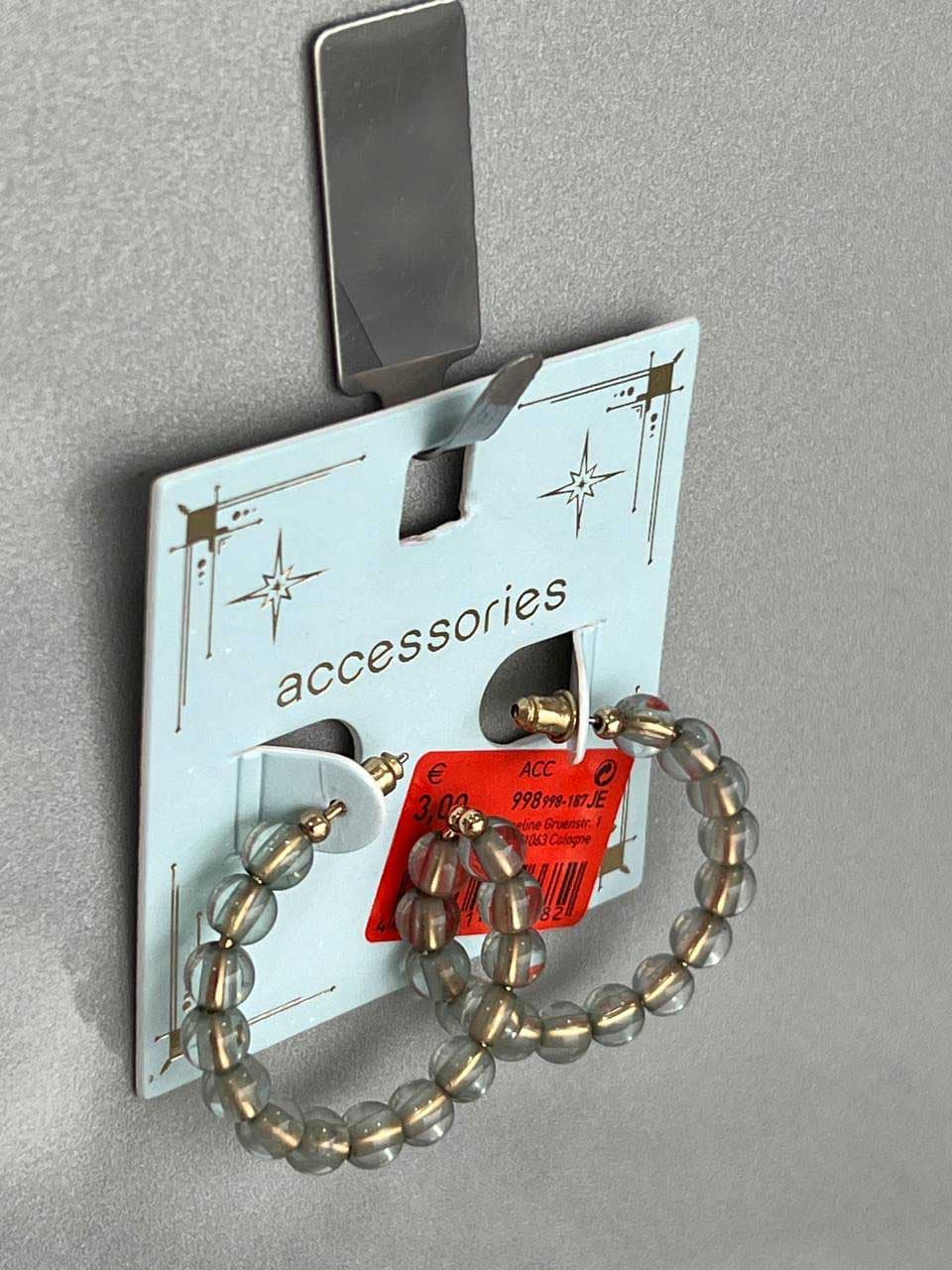 ✨ گوشواره کریستالی شفاف – برند Accessories ✨ — تصویر ۲