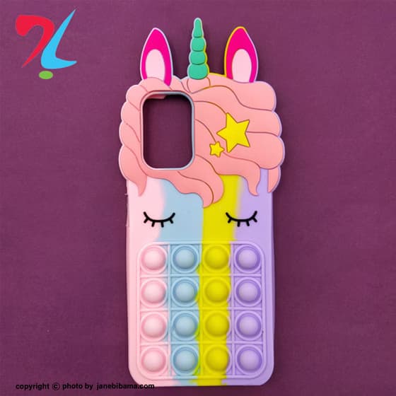 کاور طرح پاپتی تک شاخ یونیکورن مناسب برای گوشی موبایل سامسونگ Galaxy A52 کد2167