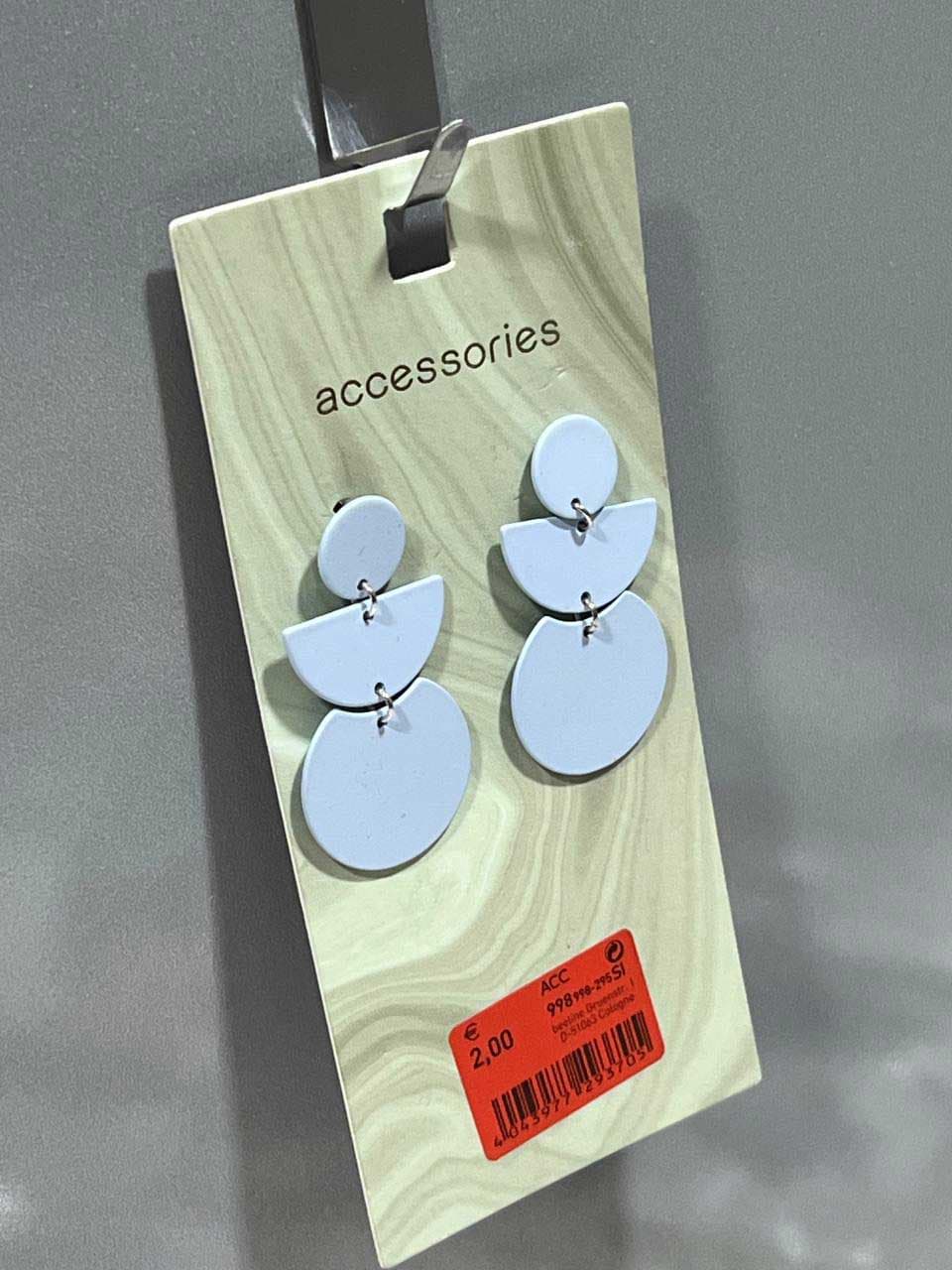 گوشواره هندسی آویز آبی برند Accessories