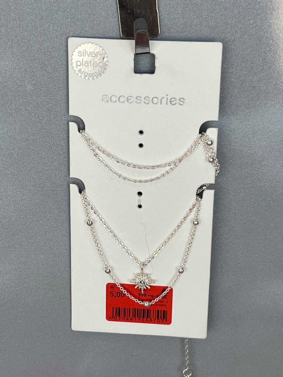 گردنبند دارای آبکاری نقره برند Accessories — تصویر ۲