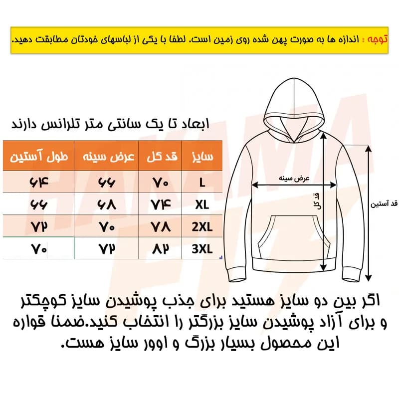 هودی مردانه مدل LONG LIFE — تصویر ۵
