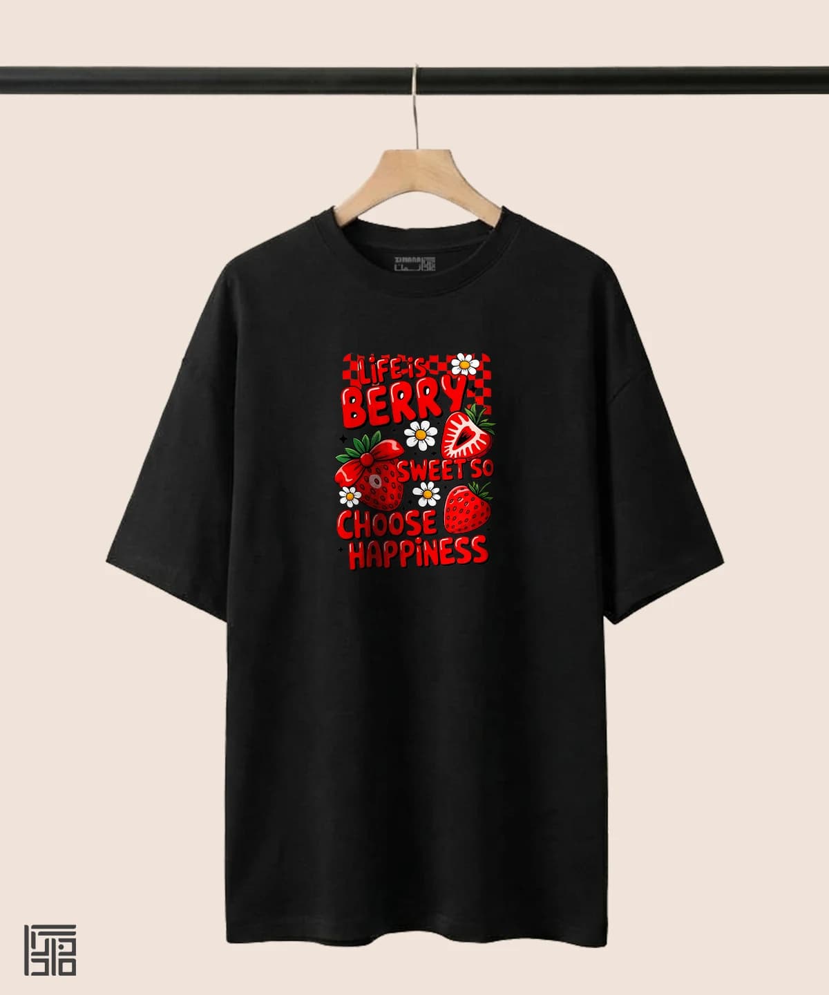 تیشرت لش مردانه و زنانه طرح توت فرنگی تابستانی کد 1122 — تصویر ۶