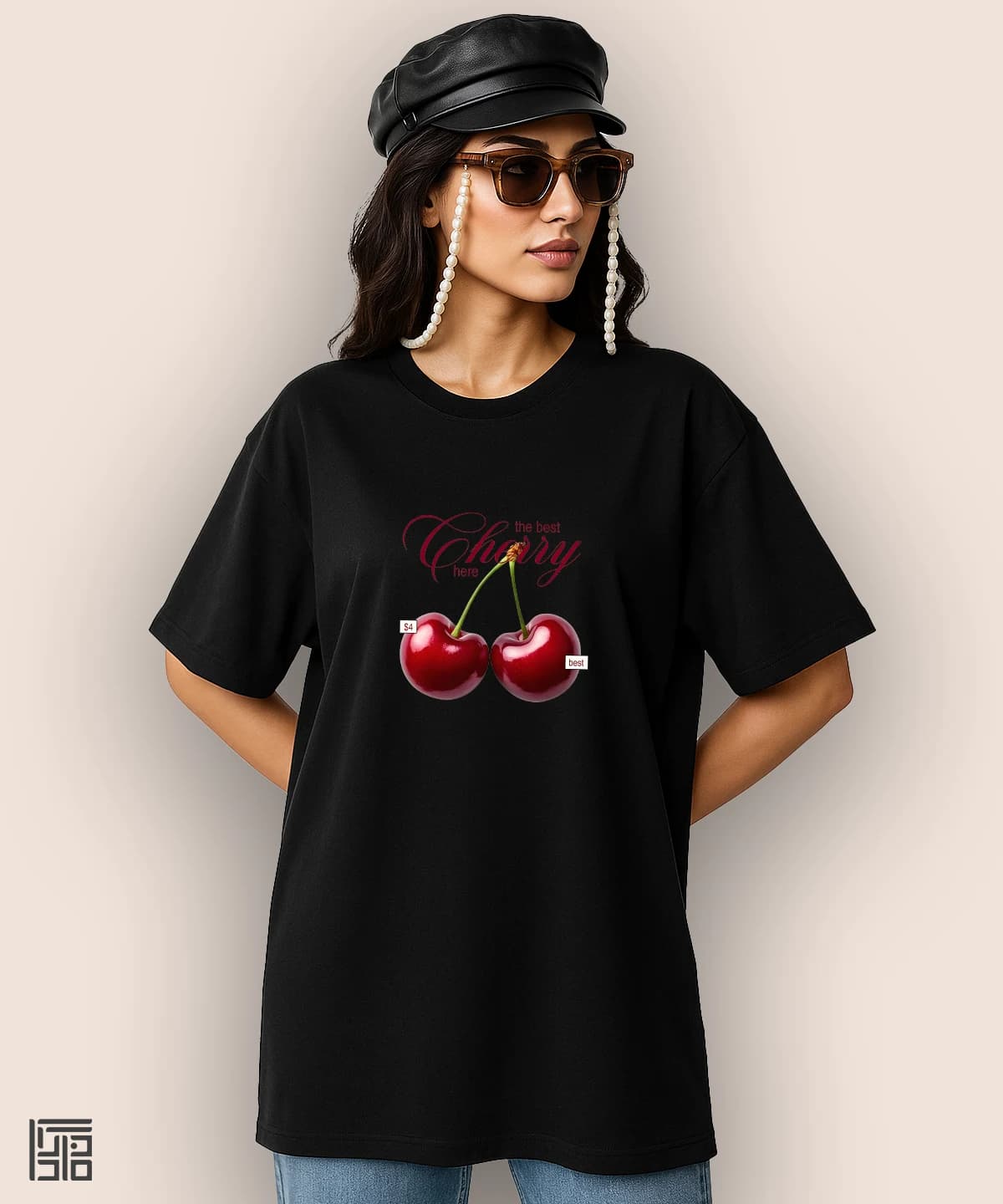 تیشرت لش مردانه و زنانه طرح گیلاس چری تابستانی کد 1120 — تصویر ۴