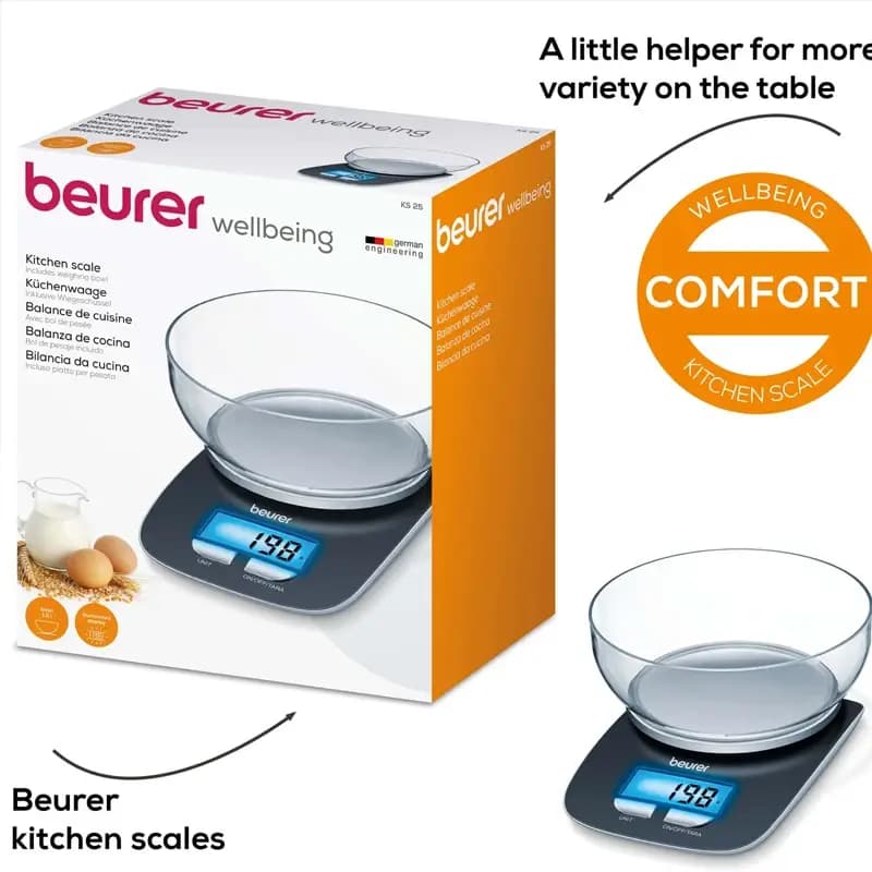 ترازوی آشپزخانه بیورر مدل Beurer KS 25 — تصویر ۵