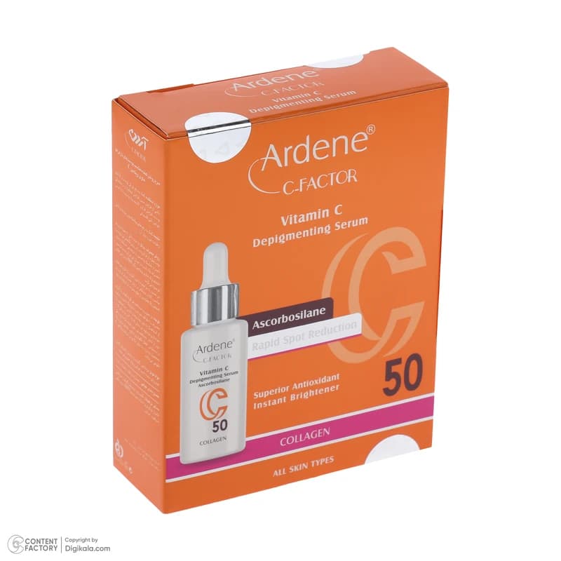 سرم روشن‌کننده پوست آردن سی فکتور مدل Vitamin C-50 مناسب برای انواع پوست حجم 30 میلی‌لیتر — تصویر ۵