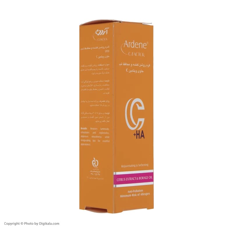 کرم نرم‌کننده و روشن‌کننده لب آردن سی فکتور مدل ویتامین C حجم 12 ml مناسب لب‌های خشک و ترک‌خورده — تصویر ۷