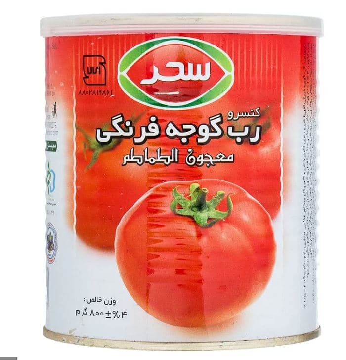 رب گوجه فرنگی قوطی ایزي اپن 400 گرمی 24 عددی سحر