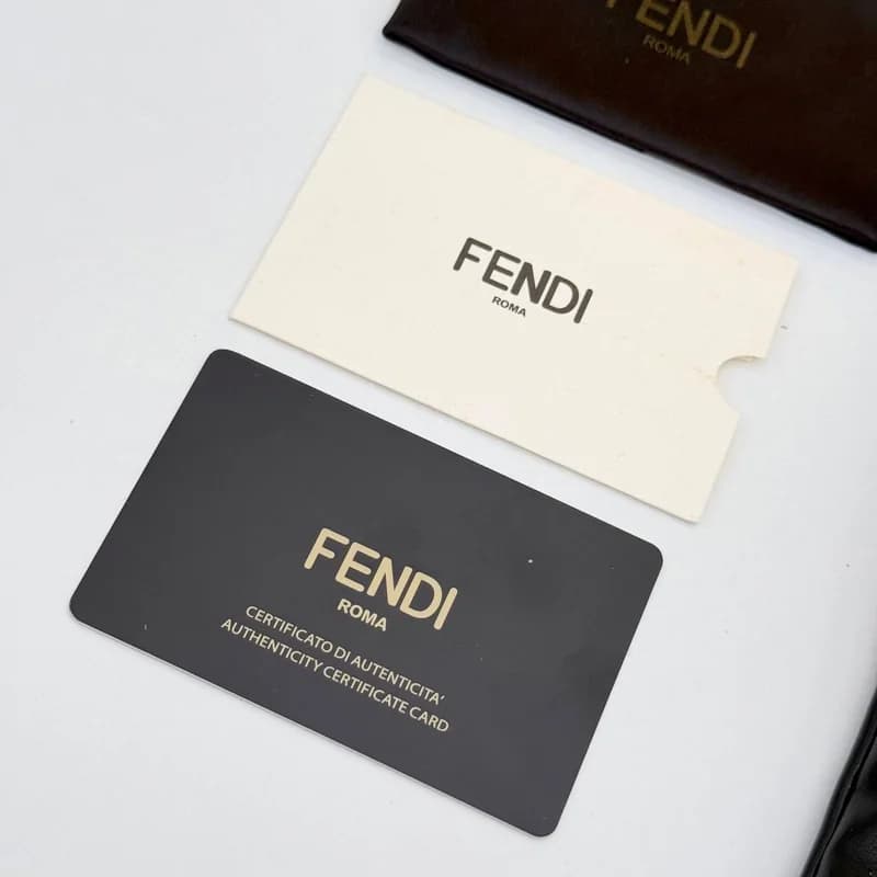 پک و کیف عینک چرمی فندی Fendi روما کیسهای گیرهدار با هاردباکس زرد — تصویر ۵
