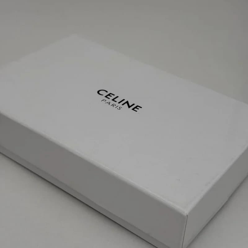 پک و کیف عینک چرمی سلین Celine پاریس بنددار لوکس عسلی با هاردباکس — تصویر ۶