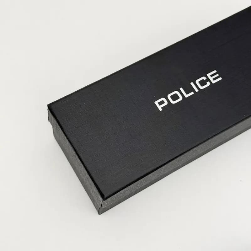 پک و قاب عینک تاشو هارد پلیس Police اورجینال مگنتی با زبانه سفید — تصویر ۵