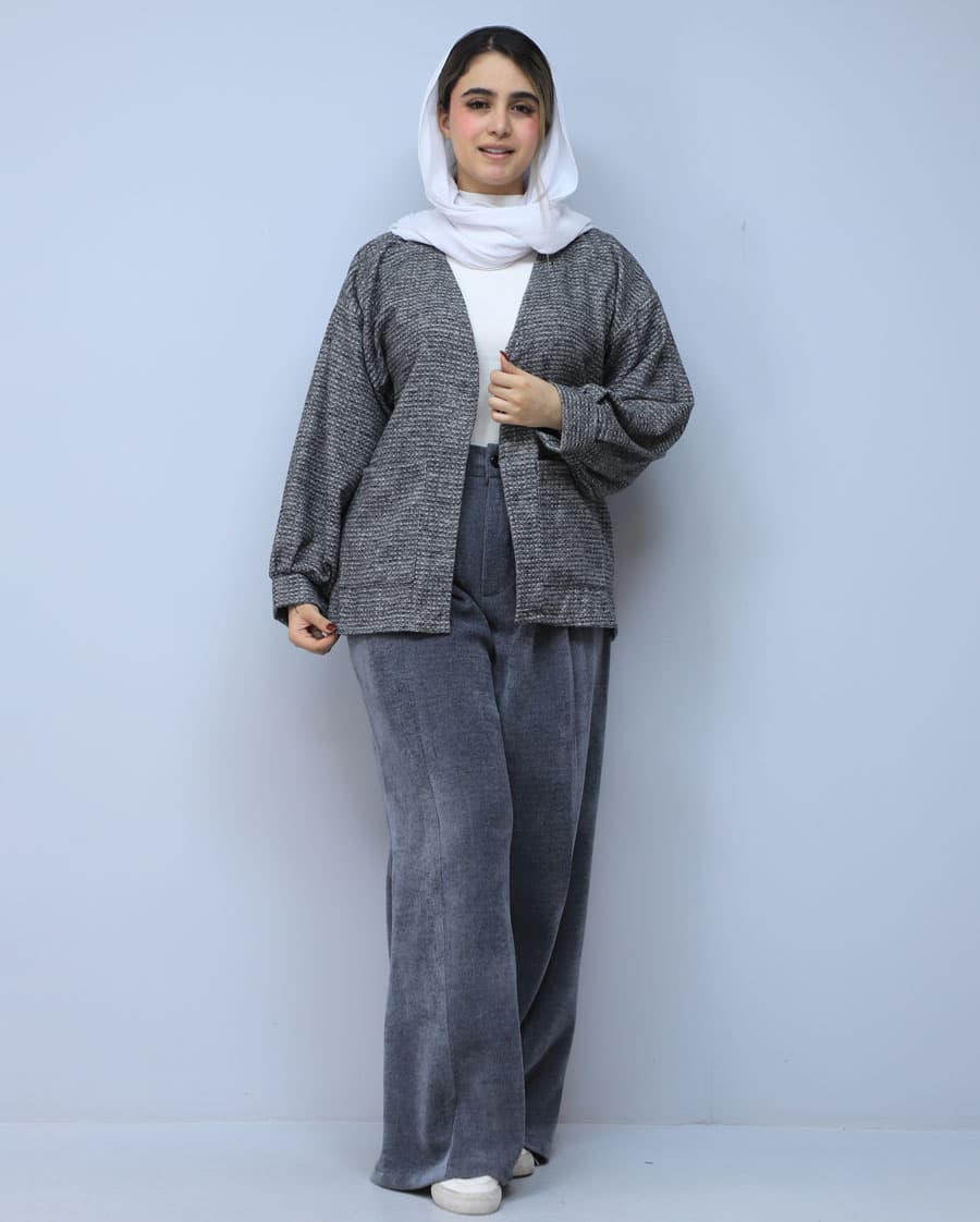 کت | مدل کت ژاکارد کد 53744 – طوسی