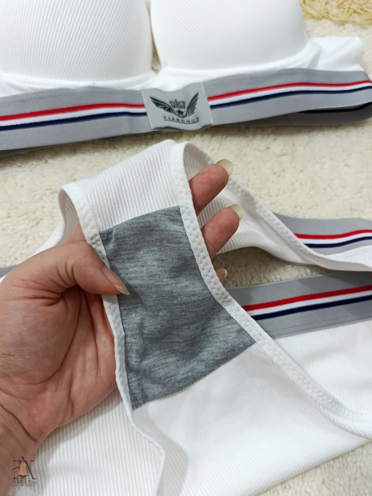 ست شورت و سوتین اسفنجی کبریتی کش پهن اسپرت کد 38 — تصویر ۵
