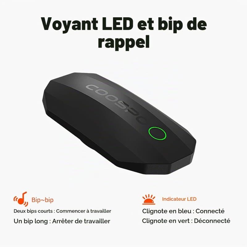 سنسور ضربان قلب Coospo H808S ضربان قلب سینه‌ای با Bluetooth 5.0 و ANT+ مقاوم در برابر آب — تصویر ۴