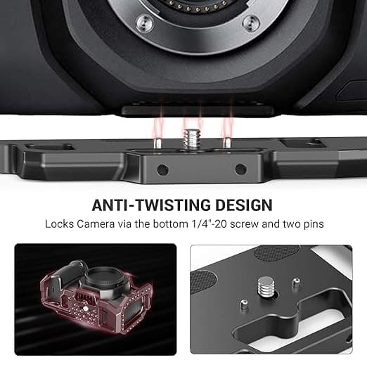 کیت SmallRig Cage برای دوربین Blackmagic Design BMPCC 4K & 6K، با دسته بالای دوربین نگهدارنده SSD برای SSD T5 – KCVB2748 — تصویر ۲