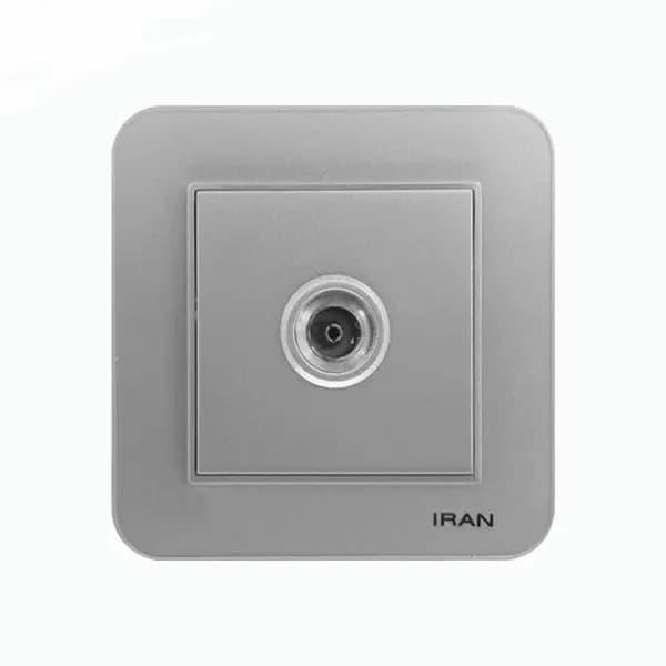 پریز آنتن TV ارس نقره ای ایران الکتریک توکار