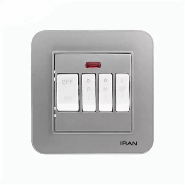 کلید کولر ارس نقره ای ایران الکتریک توکار