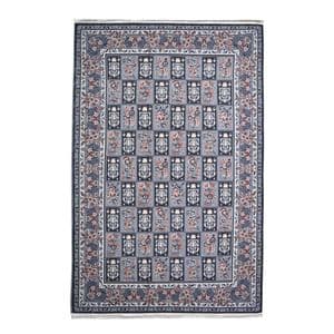 فرش ماشینی 700 شانه سهند زمینه نقره‌ای حاشیه طوسی مدل VT01.XI