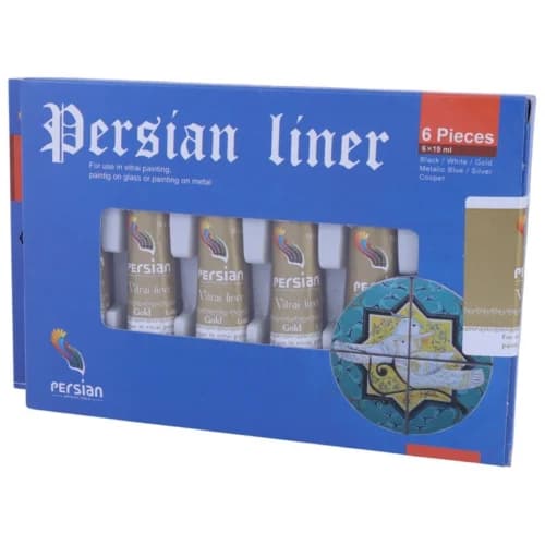 خمیر دورگیر طلایی پرشین L-103 حجم 19 میلی لیتر بسته 6 عددی — تصویر ۲