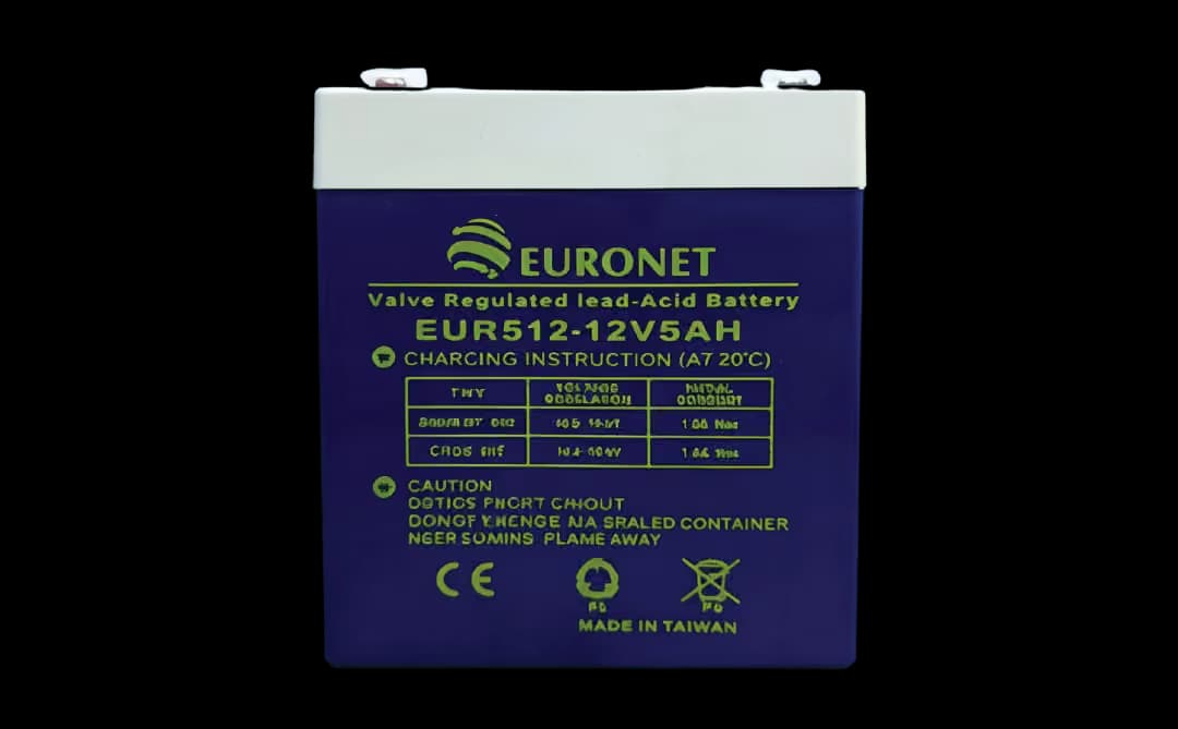 باتری سیلد اسید یورونت EURONET 12V 5Ah مدل VRLA AGM