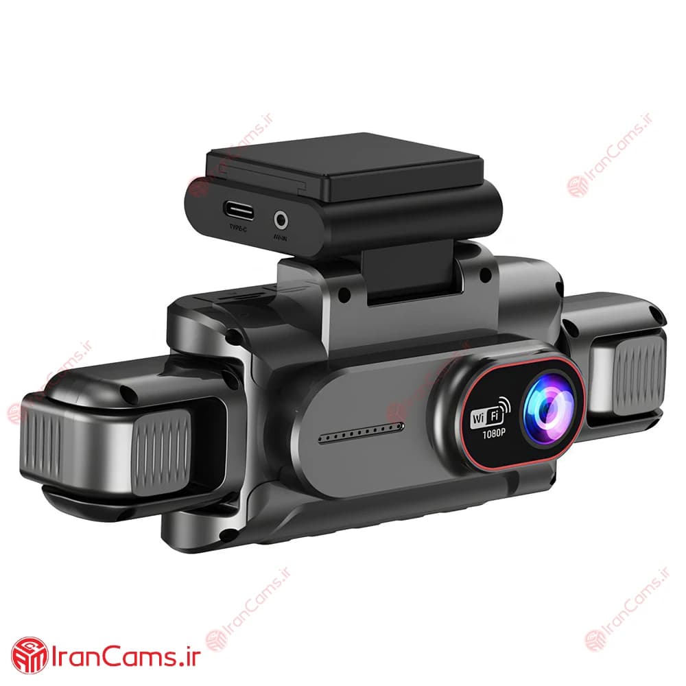 دوربین ثبت وقایع خودرو 360 درجه وای فای 4 لنز مانیتوردار مدل 4K-FI — تصویر ۶