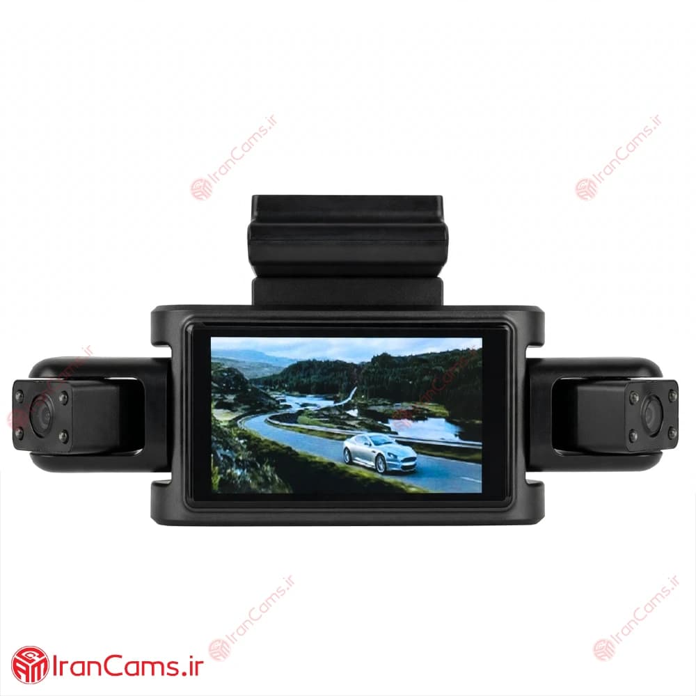 دوربین ثبت وقایع خودرو 360 درجه وای فای 4 لنز مانیتوردار مدل 4K-FI — تصویر ۲