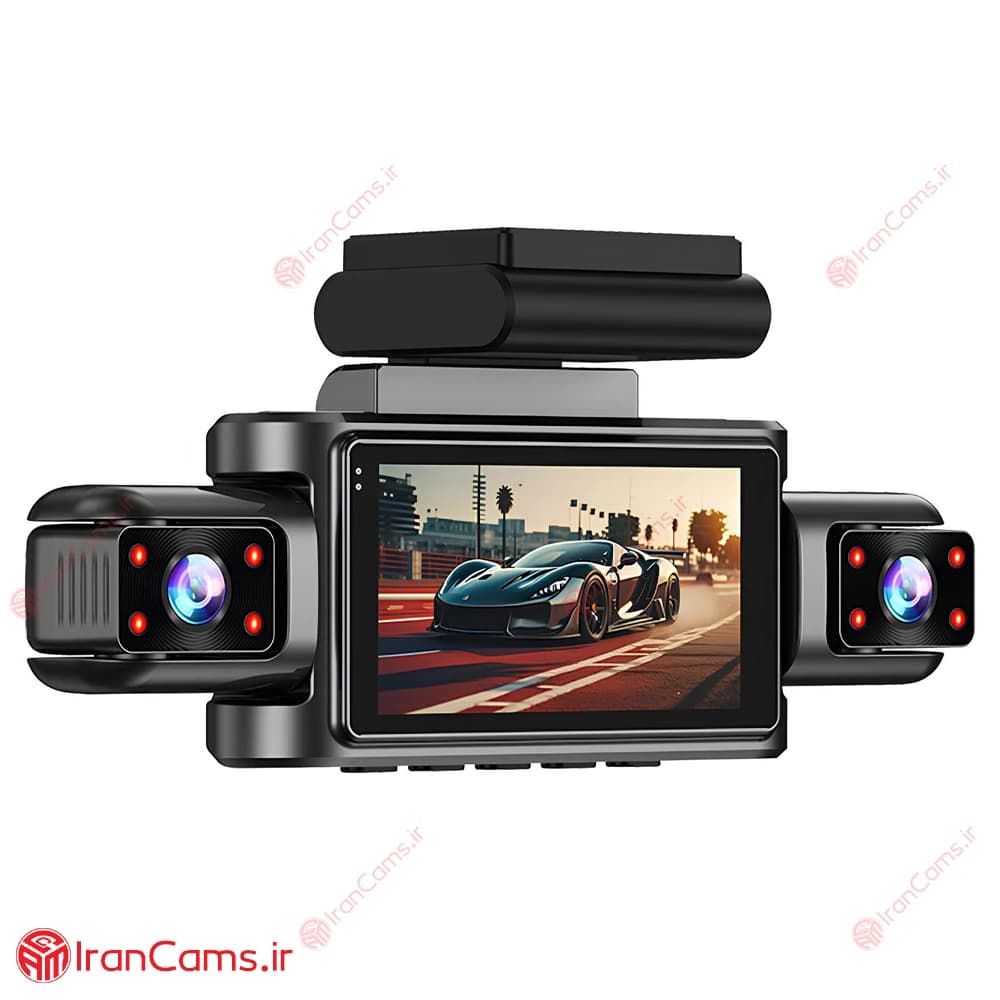 دوربین ثبت وقایع خودرو 360 درجه وای فای 4 لنز مانیتوردار مدل 4K-FI — تصویر ۵