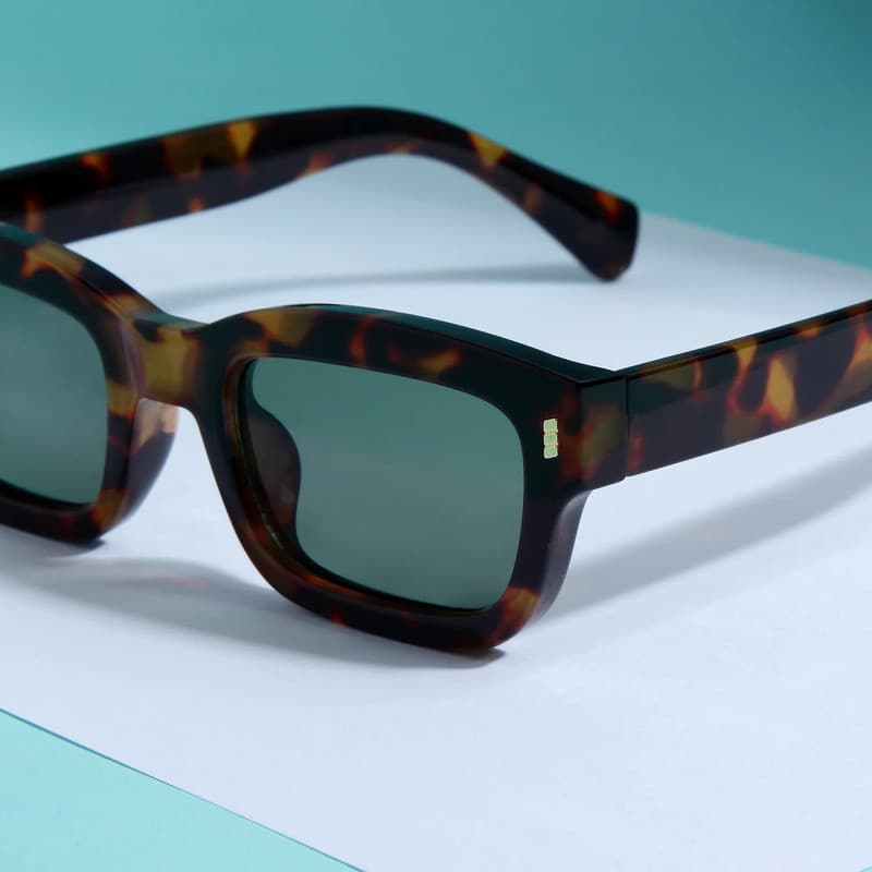 عینک آفتابی مستطیلی مدل SZ 1002 Leopard Emerald — تصویر ۹