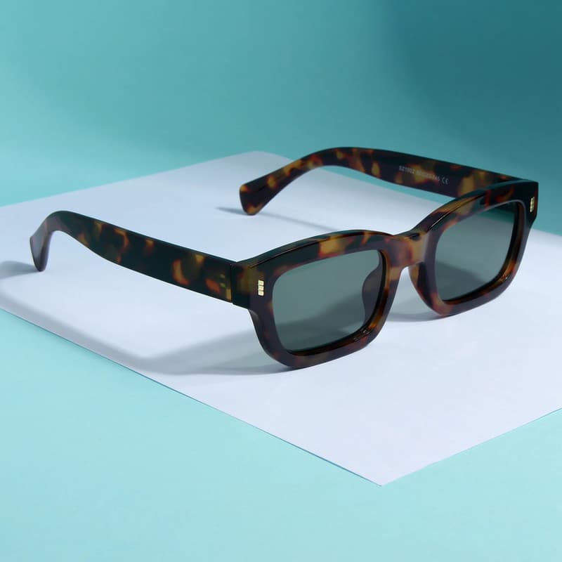 عینک آفتابی مستطیلی مدل SZ 1002 Leopard Emerald — تصویر ۷