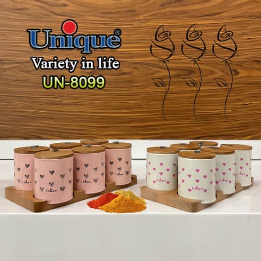 جا ادویه یونیک 8099 درب چوبی — تصویر ۳