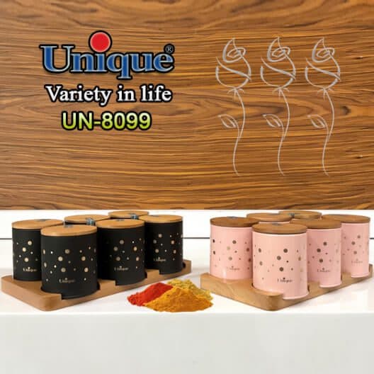جا ادویه یونیک 8099 درب چوبی — تصویر ۶