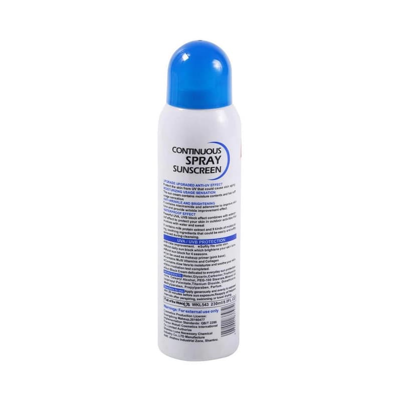 اسپری ضد آفتاب وکالی spf70 بی رنگ حجم 230 میلی‌لیتر — تصویر ۲