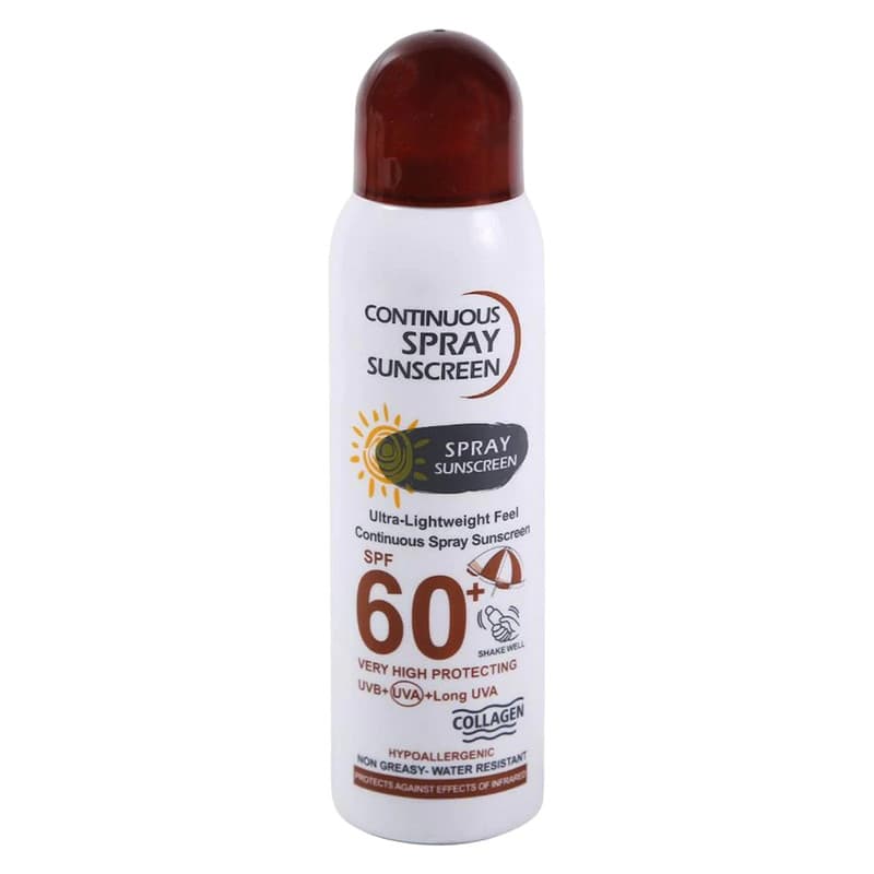 اسپری ضد آفتاب وکالی spf60 بی رنگ حجم 230 میلی‌لیتر
