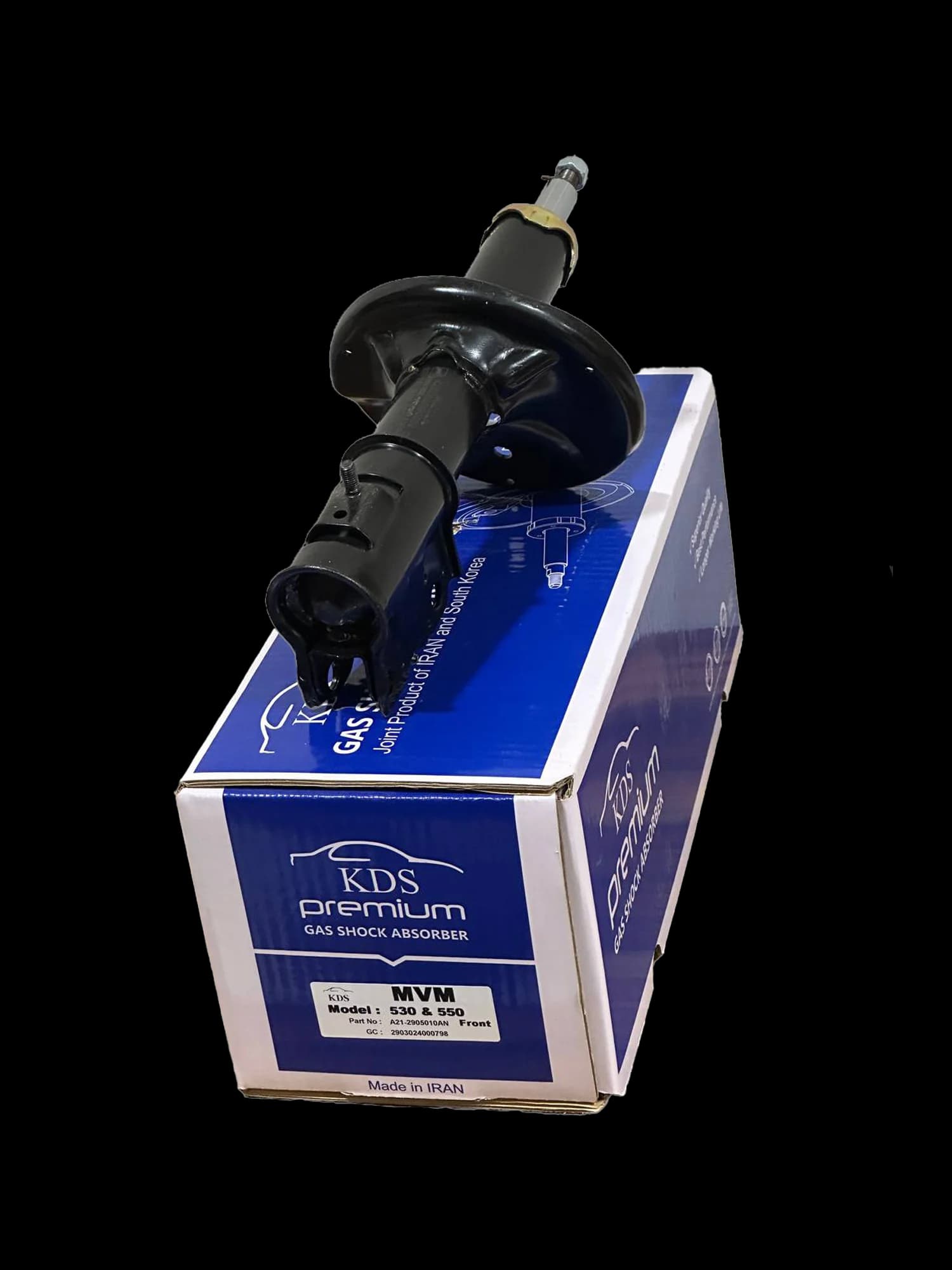 کمک فنر گازی جلو ام وی ام ( MVM 530 _ 550 ) برند کوشاوران ( KDS )