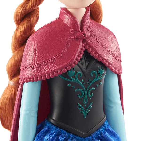 عروسک آنا فروزن 1 با شنل پلاستیکی Disney Princess — تصویر ۵