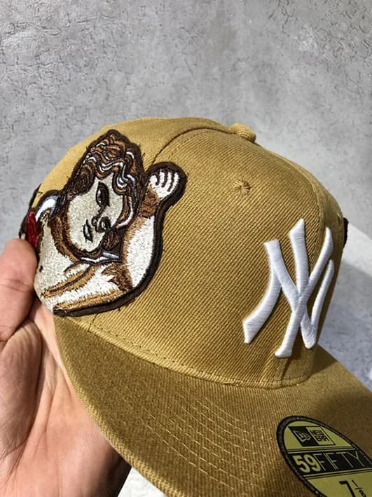 کلاه کپ برند New Era فیت بک سایز 1/8 7 طرح NY آنجل کرم — تصویر ۲