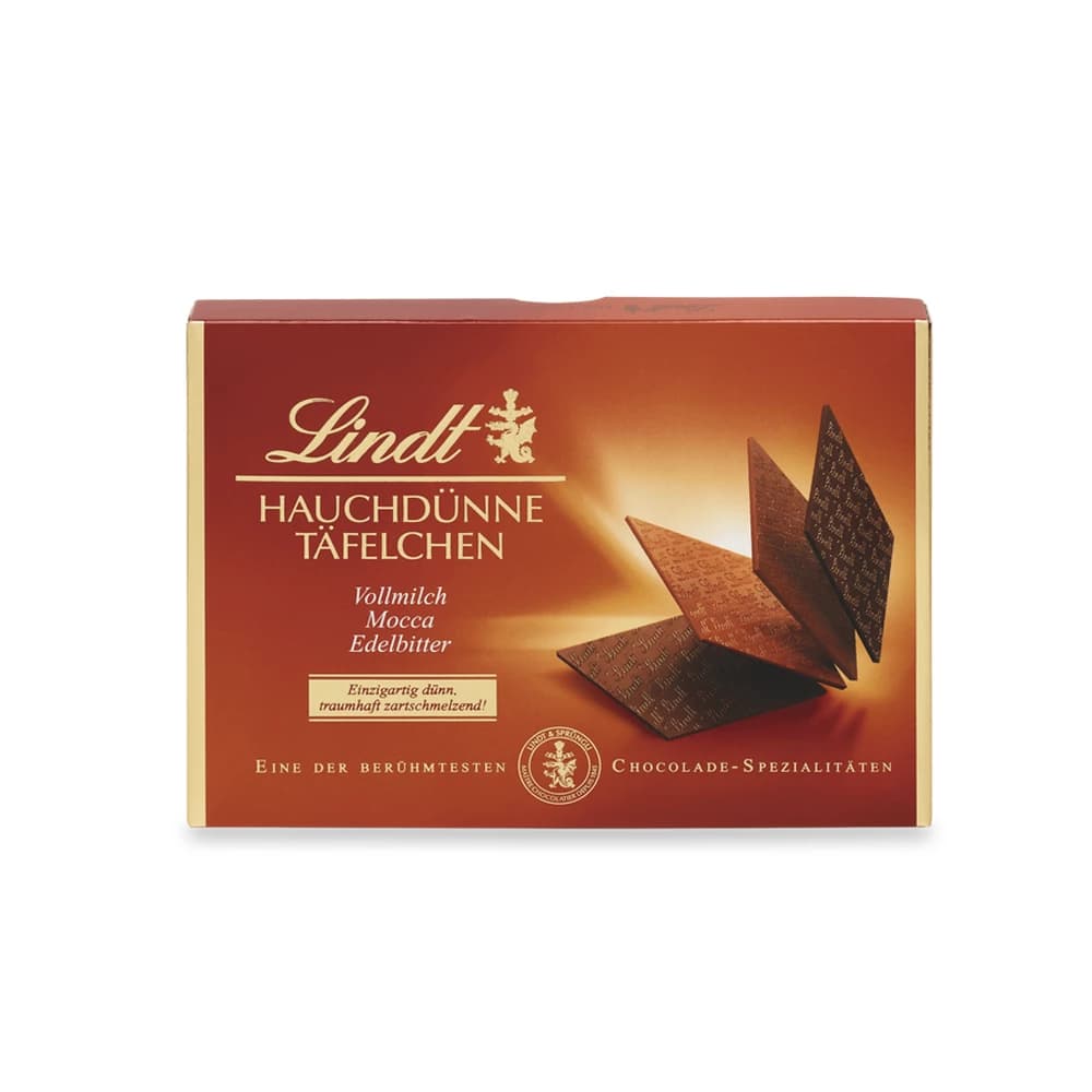 شکلات ورقه ای سه طعم ( شیری ، تلخ ، موکا ) ۱۲۵ گرم لینت – lindt