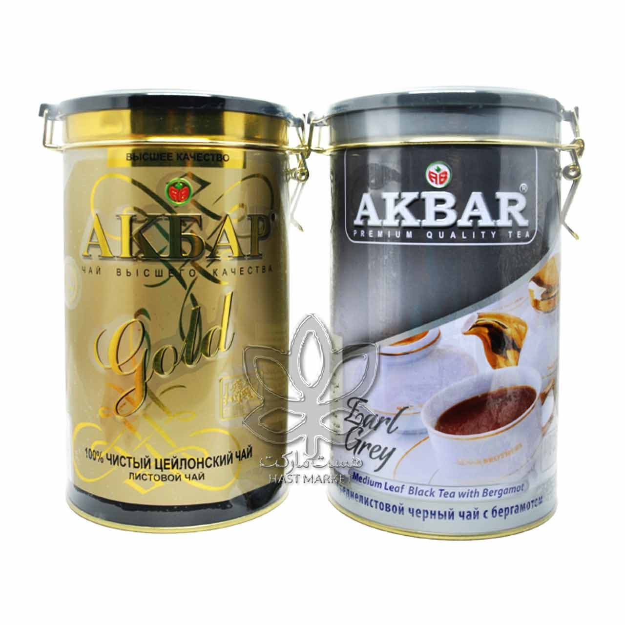 چای سیاه سیلان ۴۵۰ گرم پریمیوم گلد قوطی فلزی اکبر – akbar — تصویر ۳