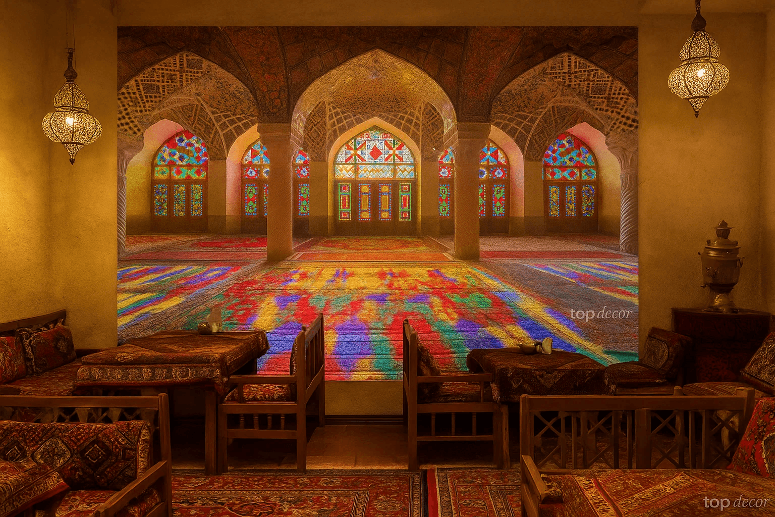 پوستر دیواری طرح نور و رنگ ایرانی — تصویر ۲