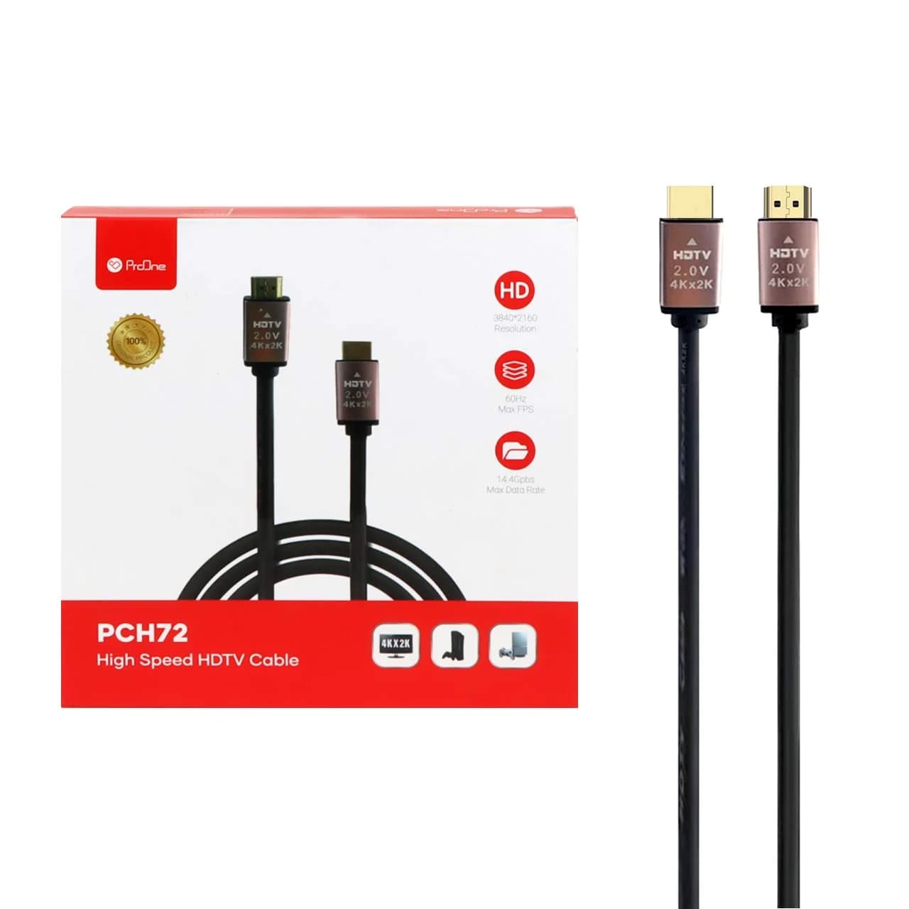 کابل 1.5 متری ProOne HDMI مدل PCH72 – مشکی — تصویر ۳