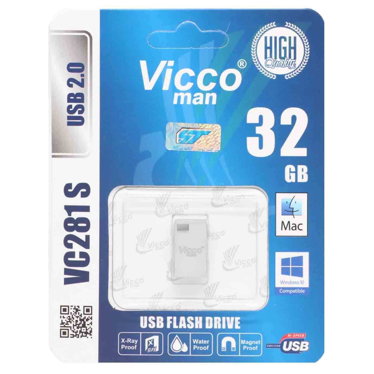 نقره ای Vicco man VC281 S USB2.0 Flash Memory-32GB