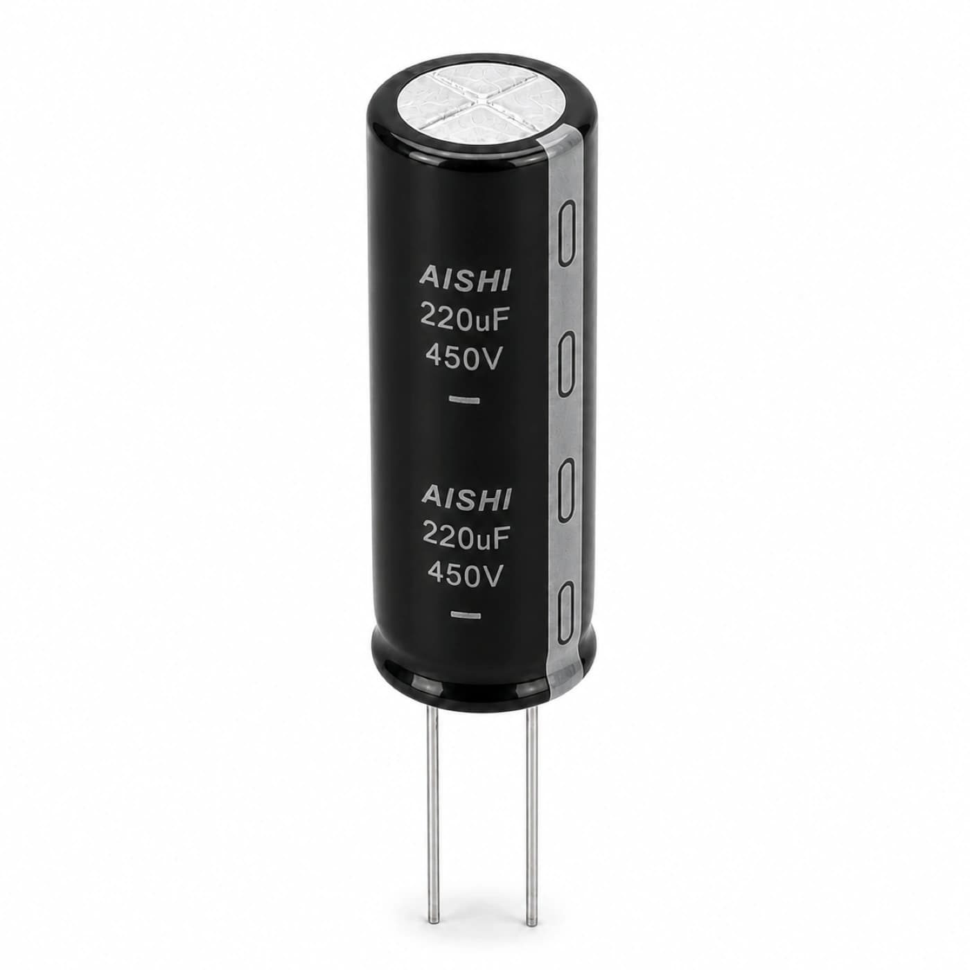 خازن الکترولیتی آیشی مدل AISHI 220uF 450V 18×50mm — تصویر ۲